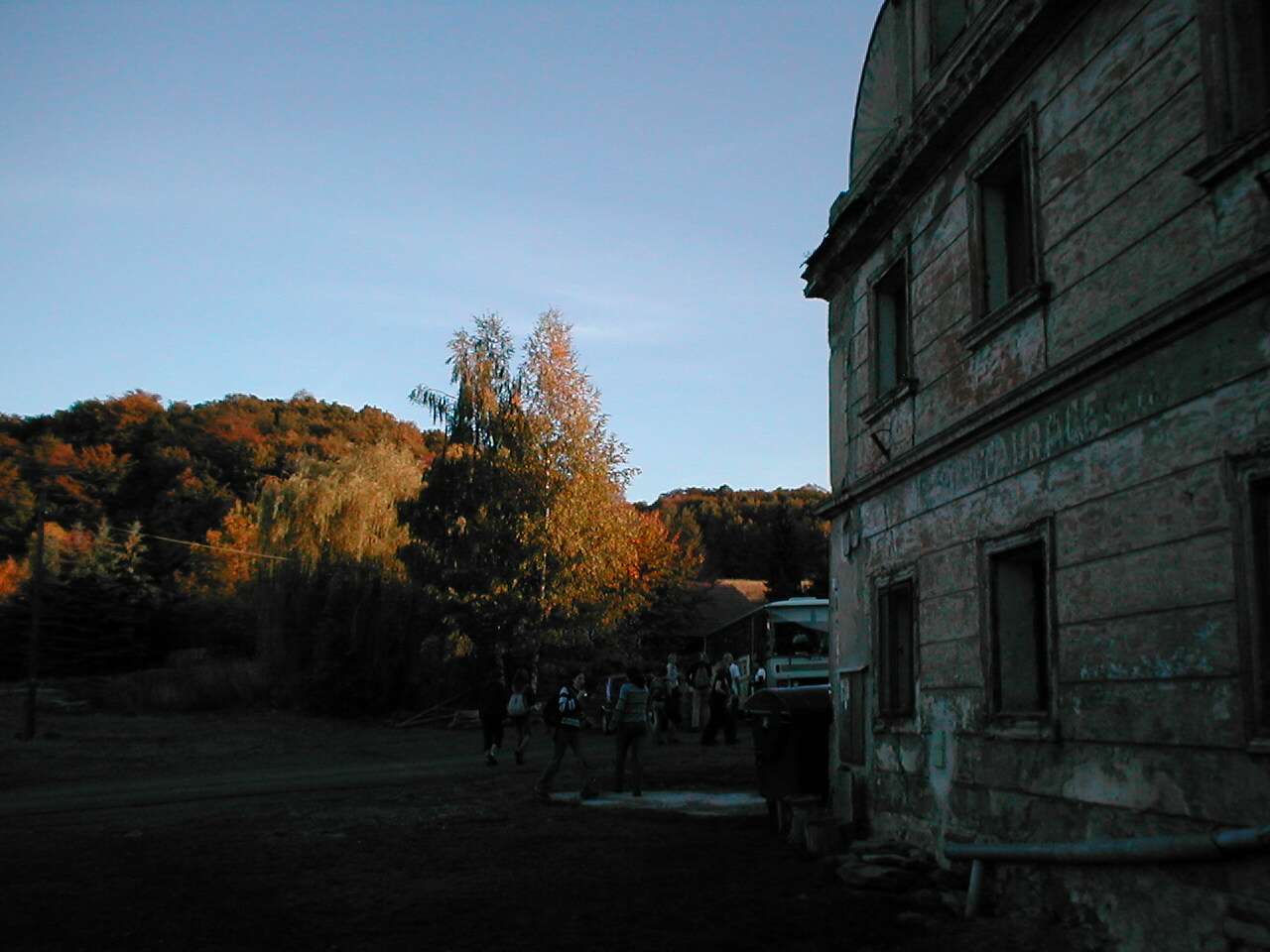 Před odjezdem od Milešovky do Prahy